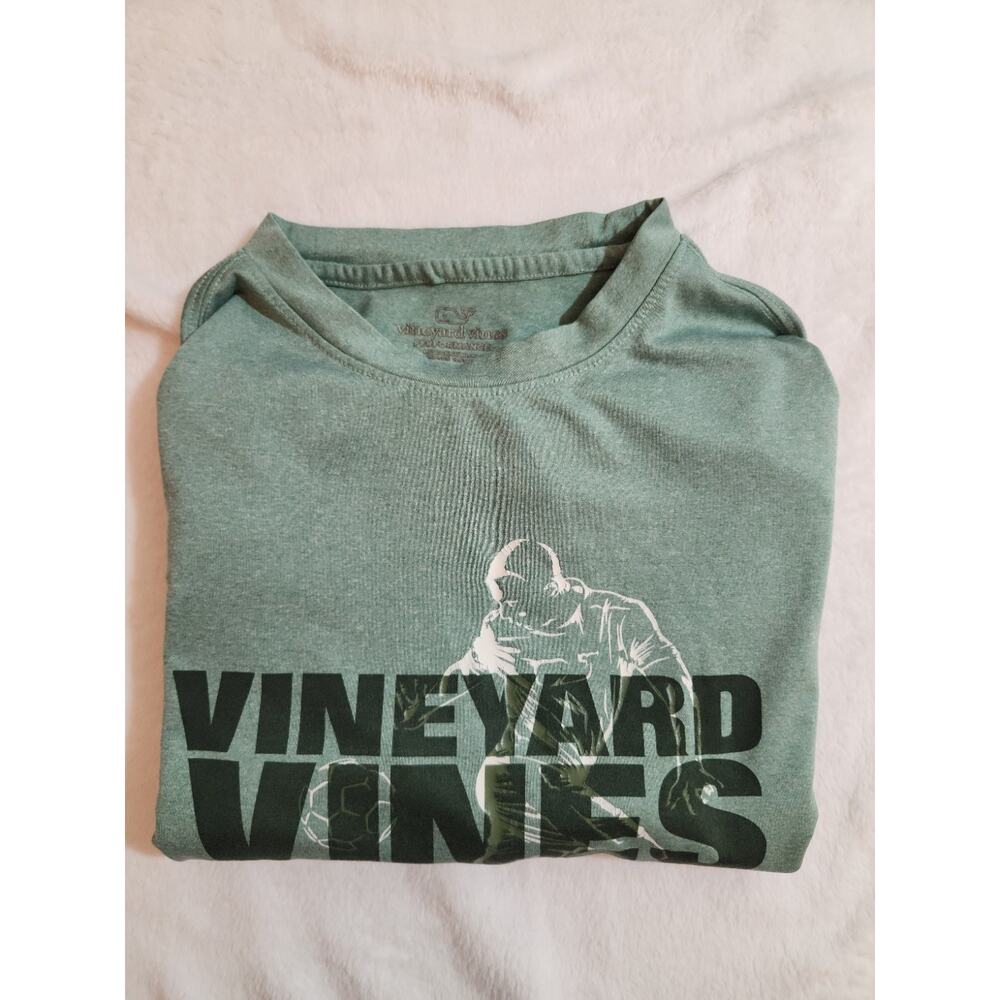 Vineyard Vines TShirt Youth XL YXL (18) Green Long Sleeve Soccer Football